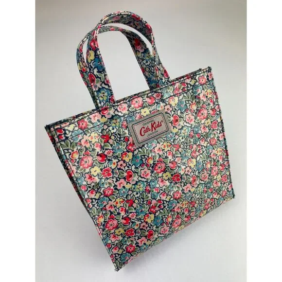 ~ Cath Kids Mini Tote Coated Canvas Bag London Cath Kidston Rare HTF Floral - Picture 6 of 10